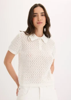 Pull ajouré 100% coton