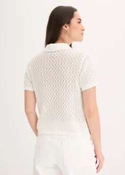 Pull ajouré 100% coton