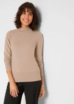 Pull basique à col montant