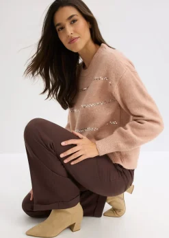 Pull boxy à sequins