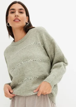 Pull boxy à sequins