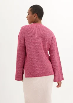 Pull boxy en maille côtelée