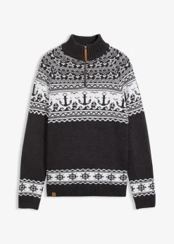 Pull camionneur à motif norvégien marin