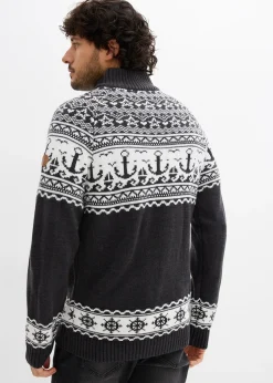 Pull camionneur à motif norvégien marin