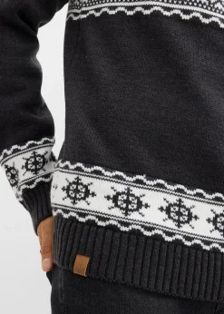 Pull camionneur à motif norvégien marin