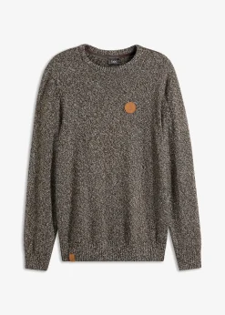 Pull col rond en coton mélangé