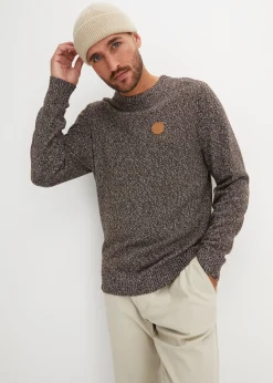 Pull col rond en coton mélangé