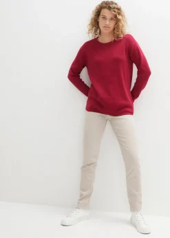 Pull col rond en maille milano côtelée