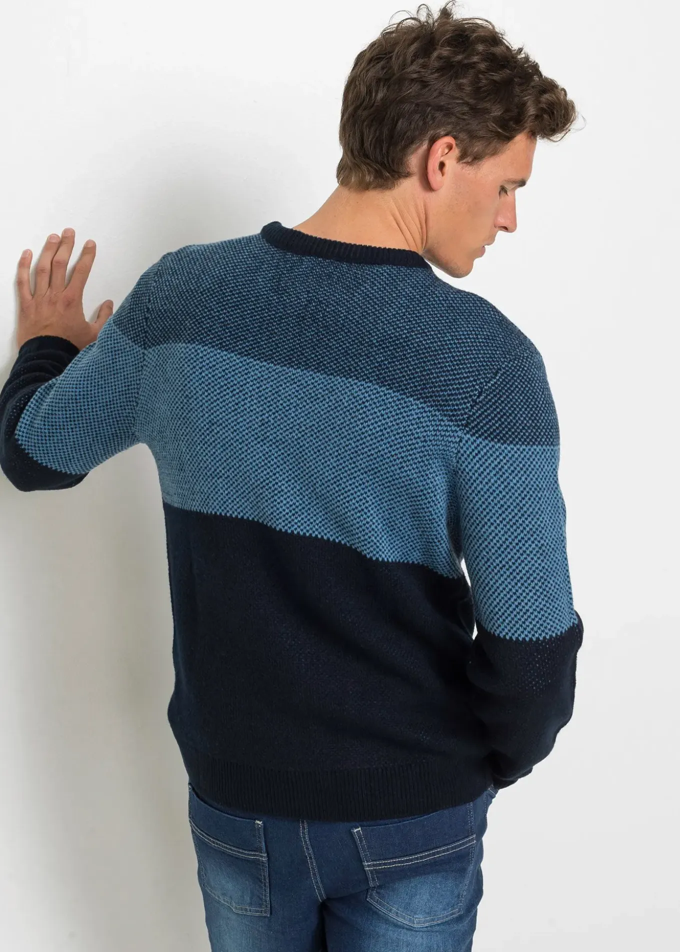 Pull col rond style color block