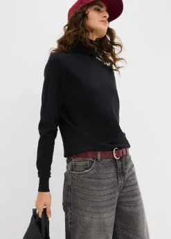 Pull col roulé