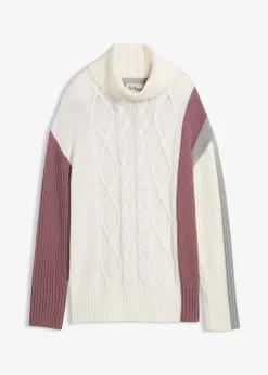 Pull col roulé