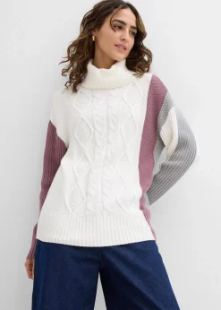 Pull col roulé