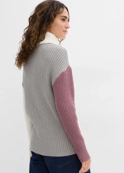 Pull col roulé