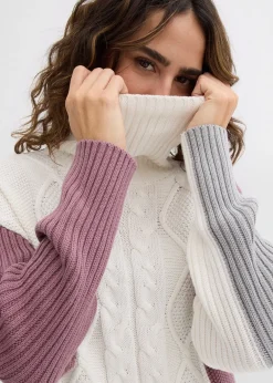 Pull col roulé