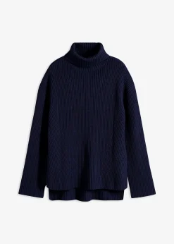Pull col roulé 100% coton