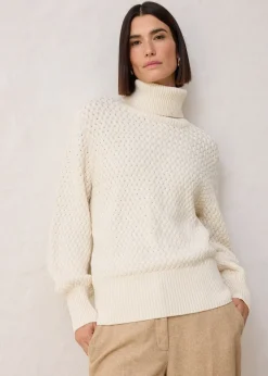 Pull col roulé avec laine mérinos
