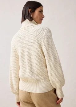 Pull col roulé avec laine mérinos