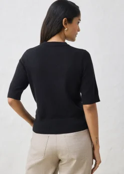 Pull coton et soie