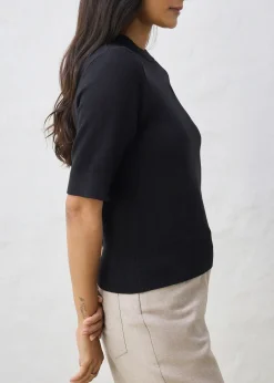 Pull coton et soie