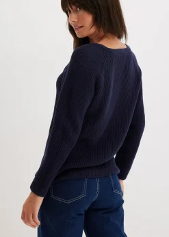 Pull côtelé 100% coton