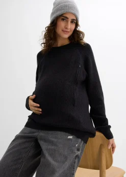 Pull de grossesse avec ouvertures discrètes pour l’allaitement