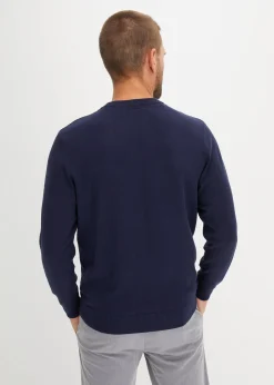 Pull doux en fine maille de coton majoritaire