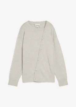 Pull en fine maille à boutons asymétriques