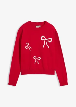 Pull en fine maille avec détail nœud