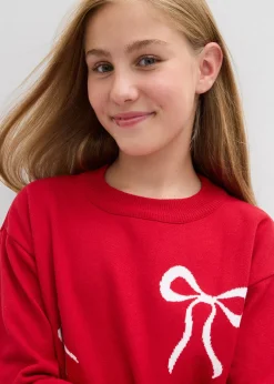 Pull en fine maille avec détail nœud