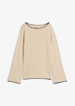 Pull en fine maille de coton mélangé