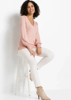 Pull en fine maille, viscose majoritaire