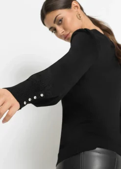 Pull en fine maille, viscose majoritaire