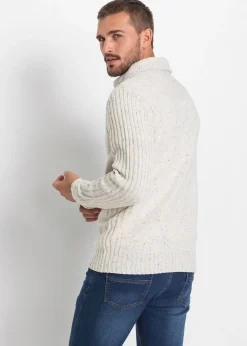 Pull en grosse maille à col châle