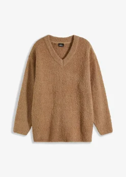 Pull en grosse maille à col en V