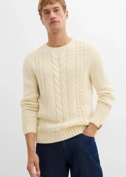 Pull en grosse maille à motif torsadé