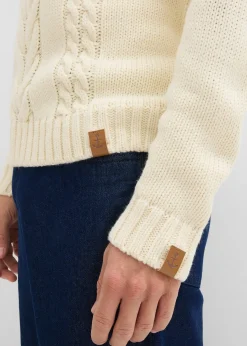 Pull en grosse maille à motif torsadé