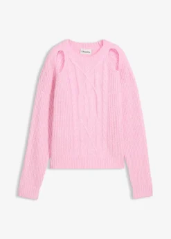 Pull en grosse maille à motif torsadé