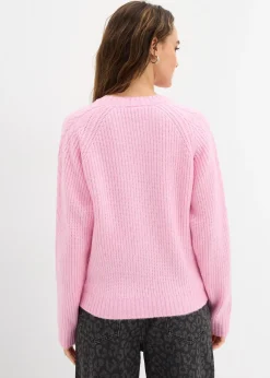 Pull en grosse maille à motif torsadé