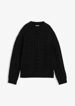 Pull en grosse maille à motif torsadé