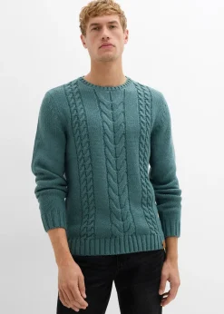 Pull en grosse maille à motif torsadé