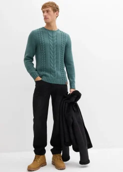 Pull en grosse maille à motif torsadé