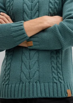 Pull en grosse maille à motif torsadé