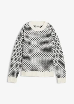 Pull en grosse maille avec laine