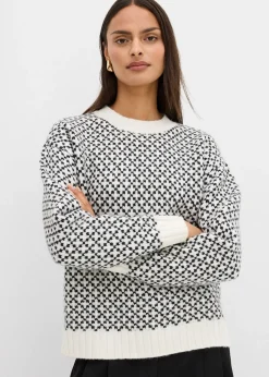 Pull en grosse maille avec laine