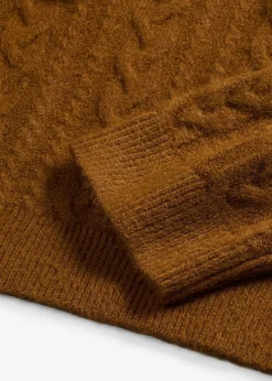 Pull en grosse maille avec capuche