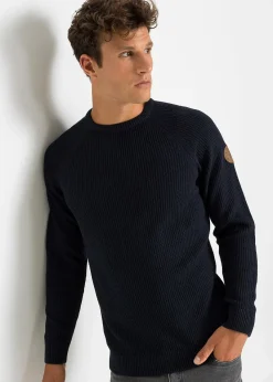 Pull en grosse maille avec coton recyclé