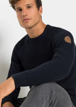 Pull en grosse maille avec coton recyclé