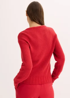 Pull en grosse maille avec lien à nouer