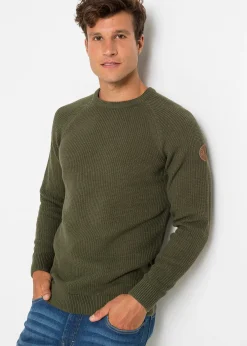 Pull en grosse maille avec coton recyclé