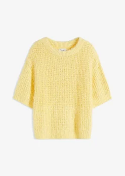 Pull en grosse maille poilue